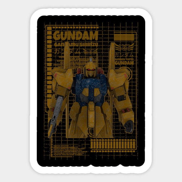 MSN-00100 Hyaku Shiki Sticker by gblackid